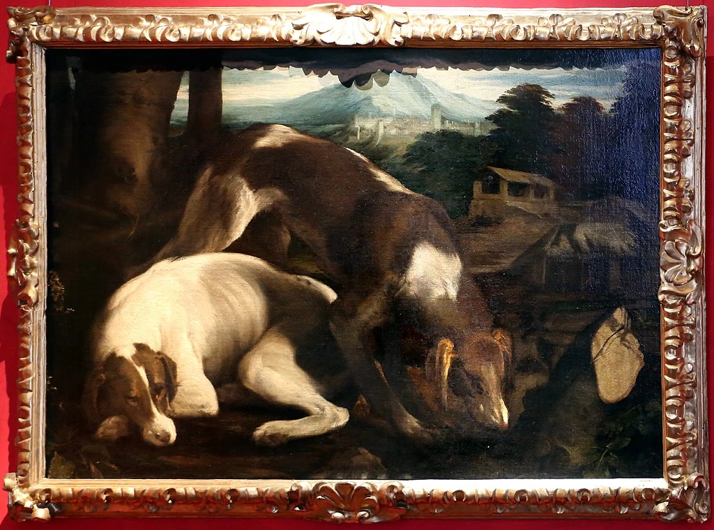Due cani - Uffizi Firenze, Jacopo da Ponte, detto Bassano